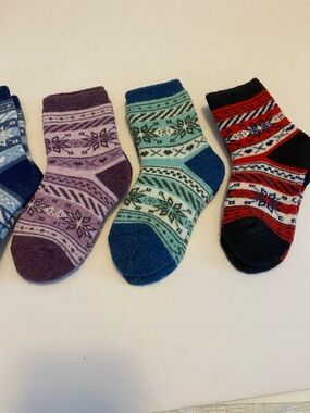Wrappable’s Children / Toddler Thick Winter Warm Wool Socks 6 Pairs NWOT